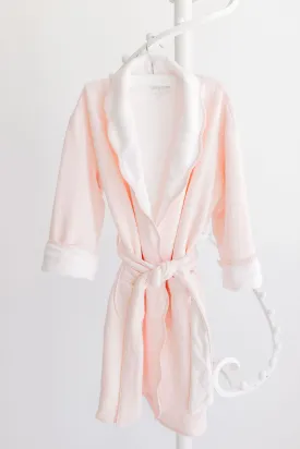 Pink Jacquard Bows Scallop Robe