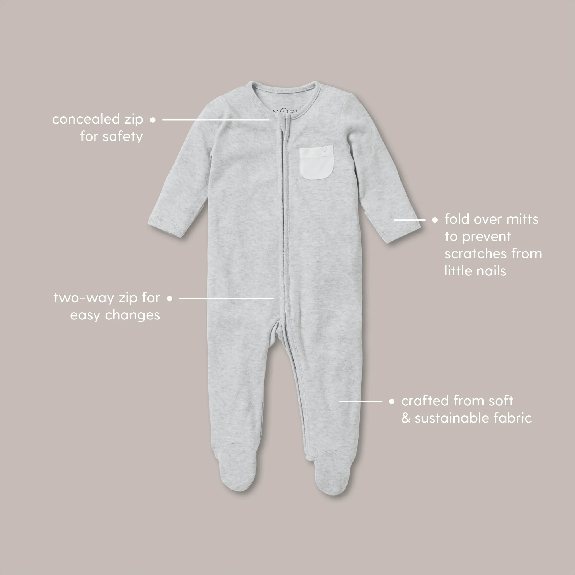 Rainforest Clever Zip Baby Pajamas 4 Pack