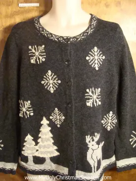 Reindeer Starry Night Tacky Christmas Sweater