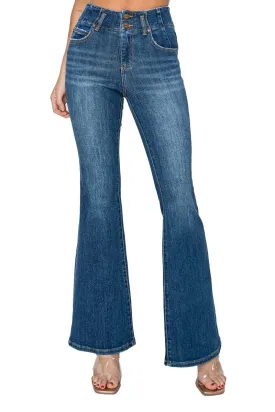 Risen Jeans - High Rise Seam Detailed Flare Jeans - RDP5668