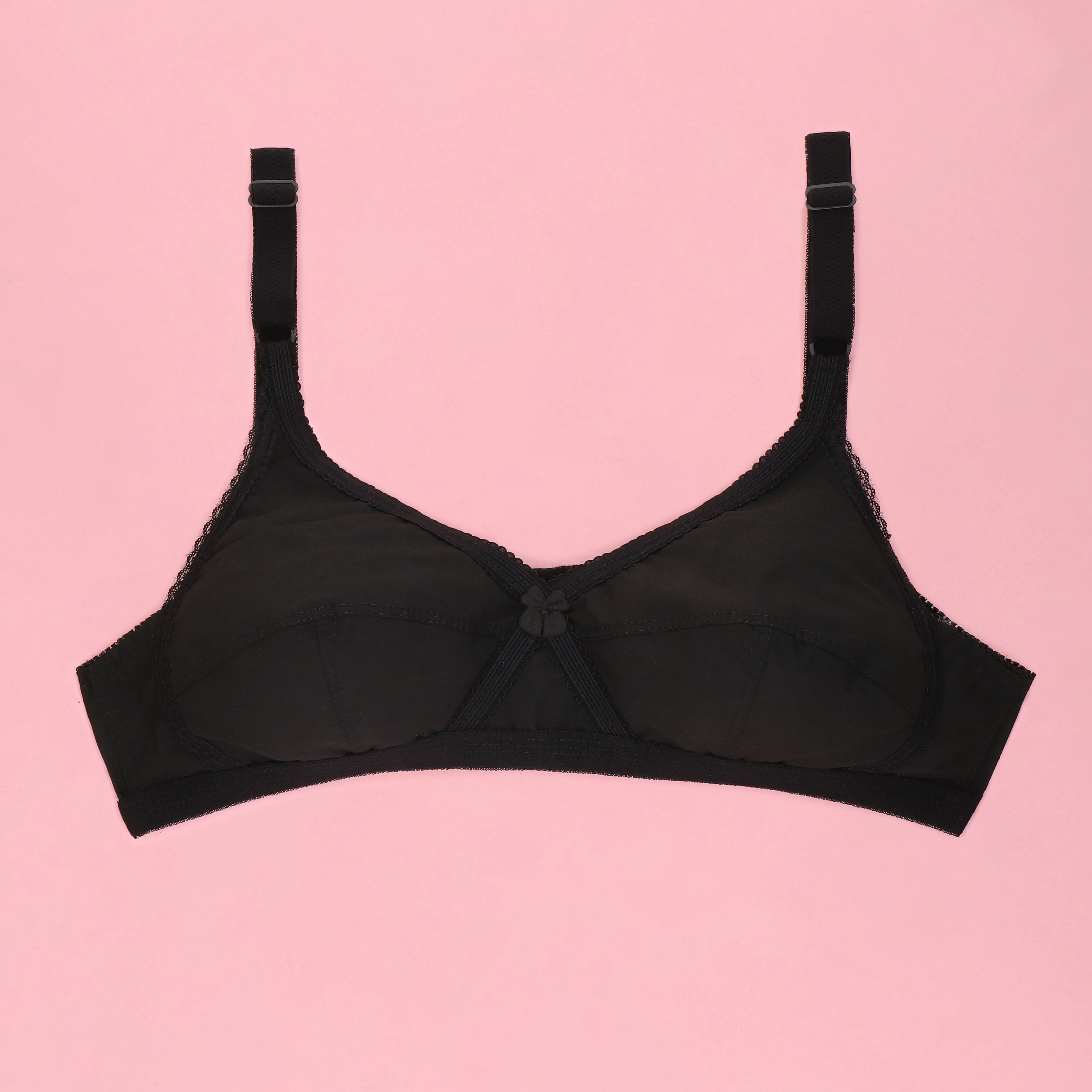 Sajiero Cross Plain Casual Non Padded Wireless Bra