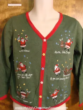 Santa Themed Ugly Christmas Sweater