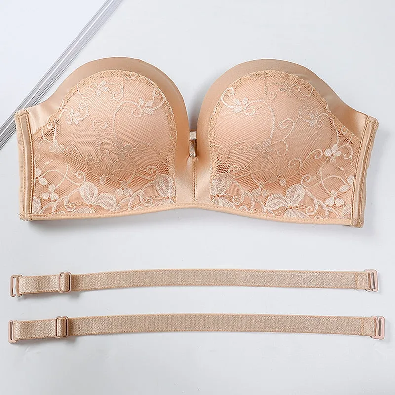 Sexy Women Strapless Seamless Push Up Bra