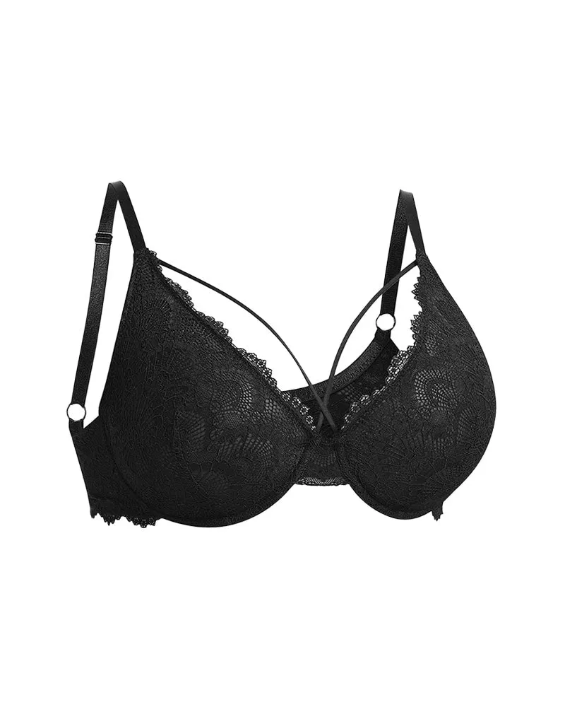 SheCurve®Non-Padded Lace Strappy Push-Up Bra