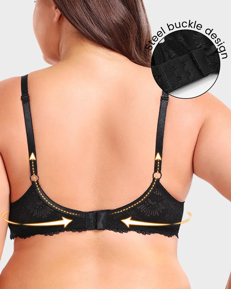 SheCurve®Non-Padded Lace Strappy Push-Up Bra