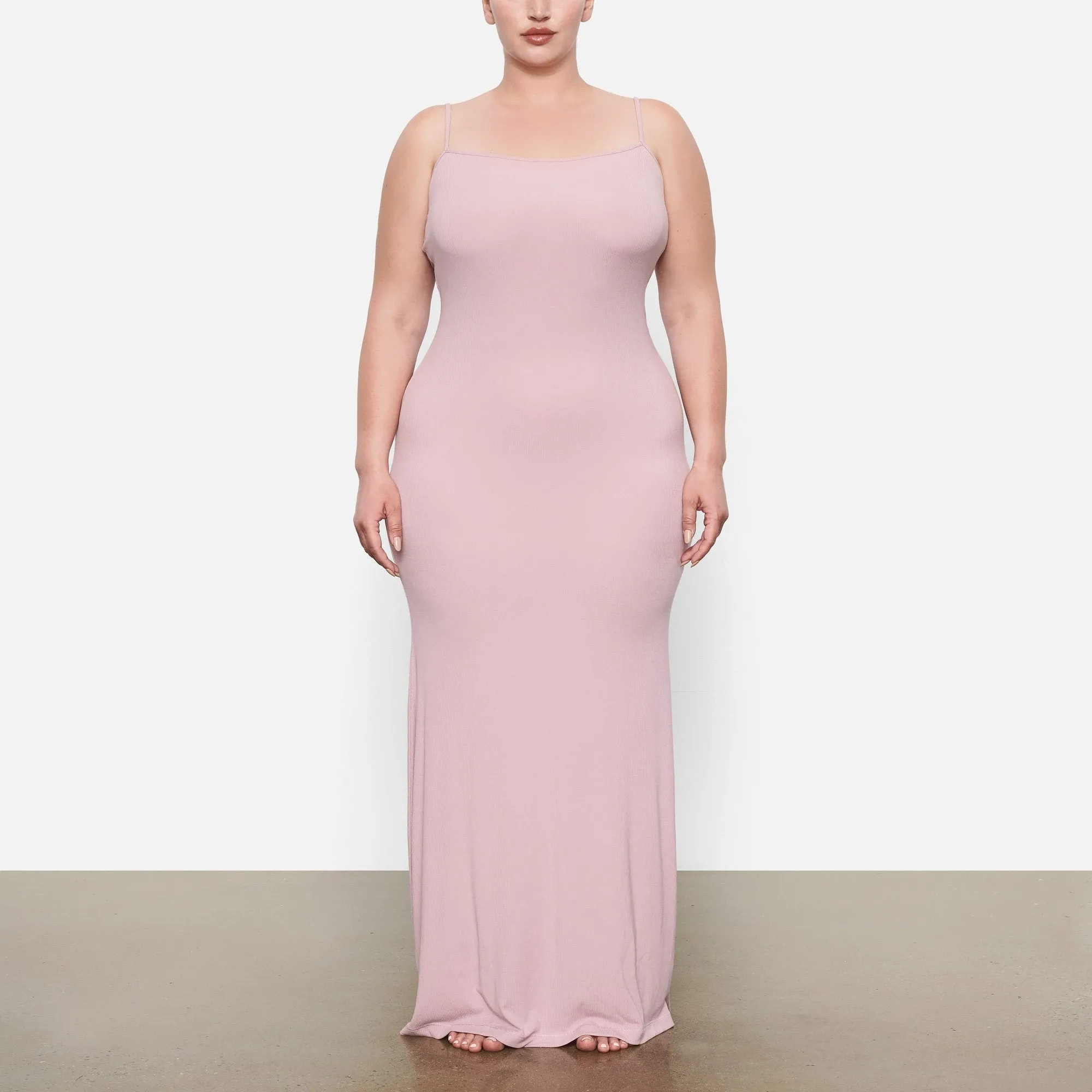 SOFT LOUNGE LONG SLIP DRESS | ORCHID