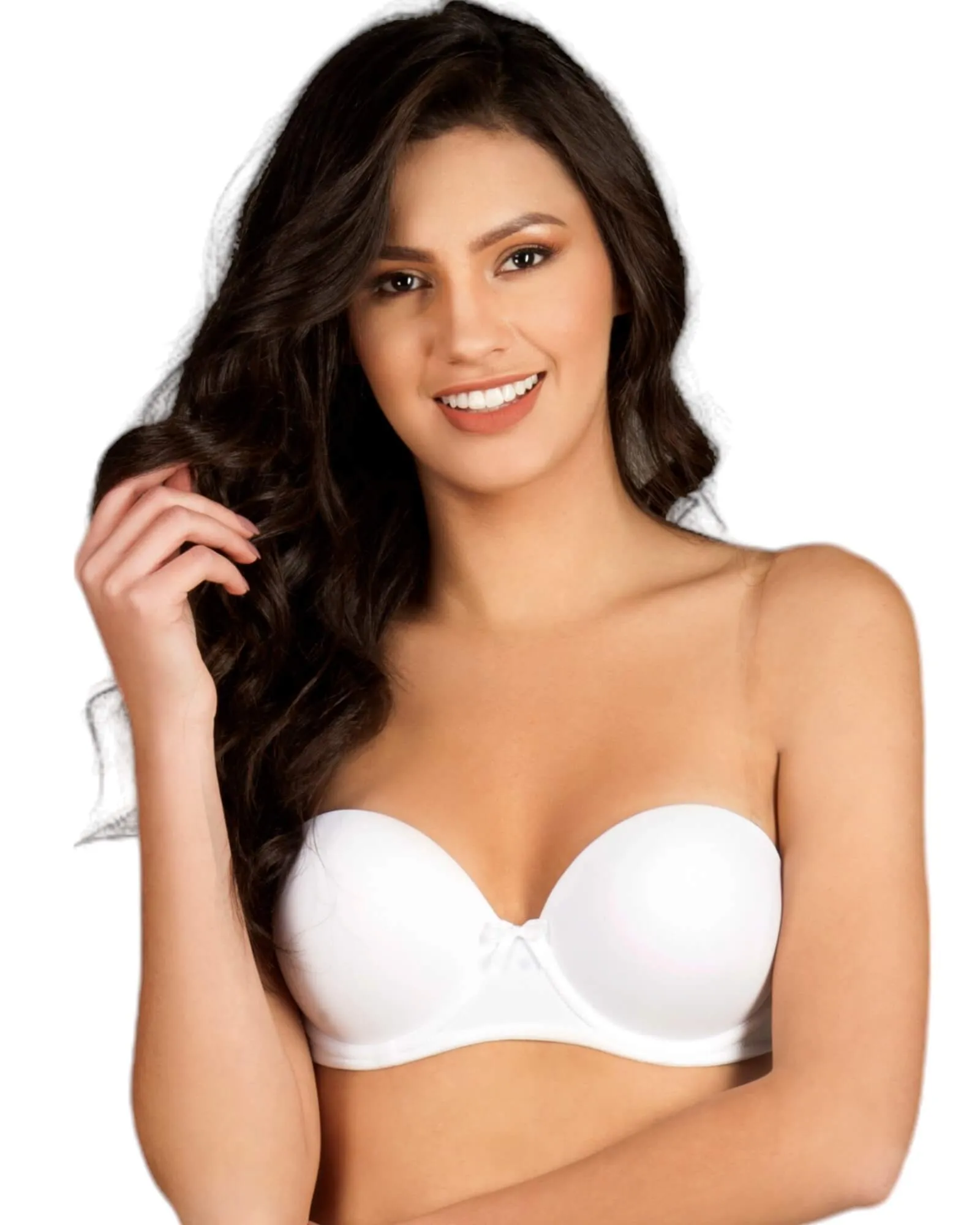 Strapless Push Up Bra with Transparent Back