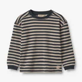 T-Shirt L/S Frans - navy stripe