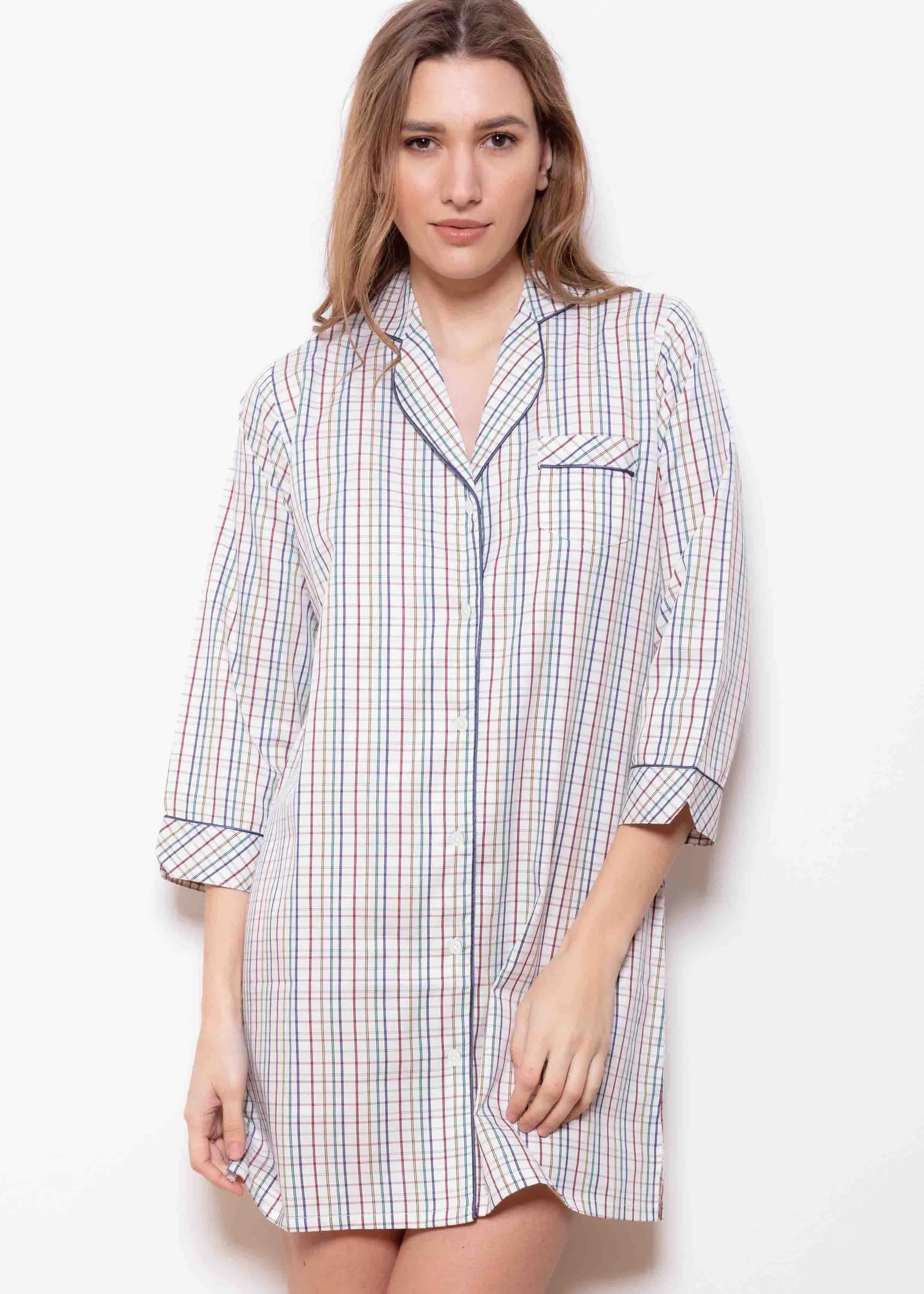 Tess Cotton 3/4 Sleeve VELCRO® Brand Fastening Nightdress