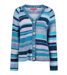 THE ELDER STATESMAN Stripe Super Soft Cardigan