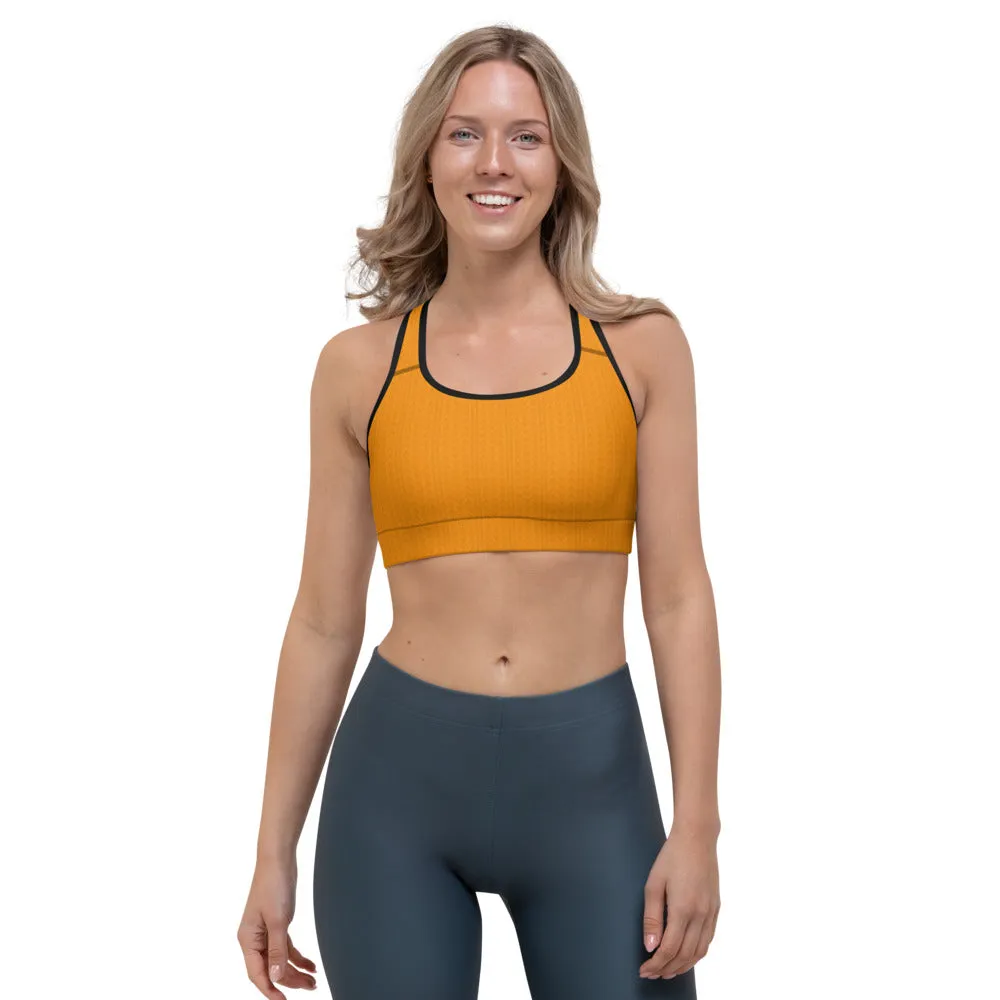 Tiger Tangerine Sports Bra