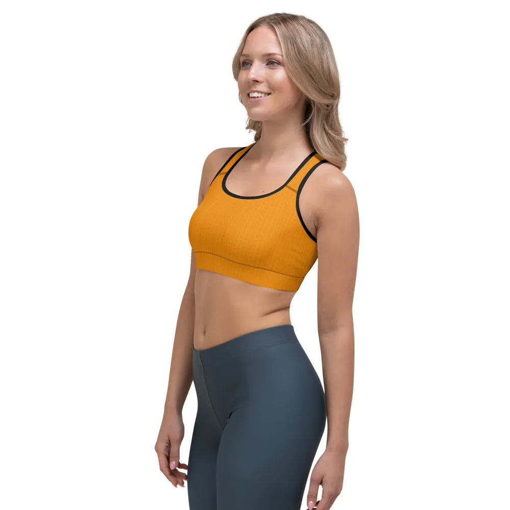 Tiger Tangerine Sports Bra