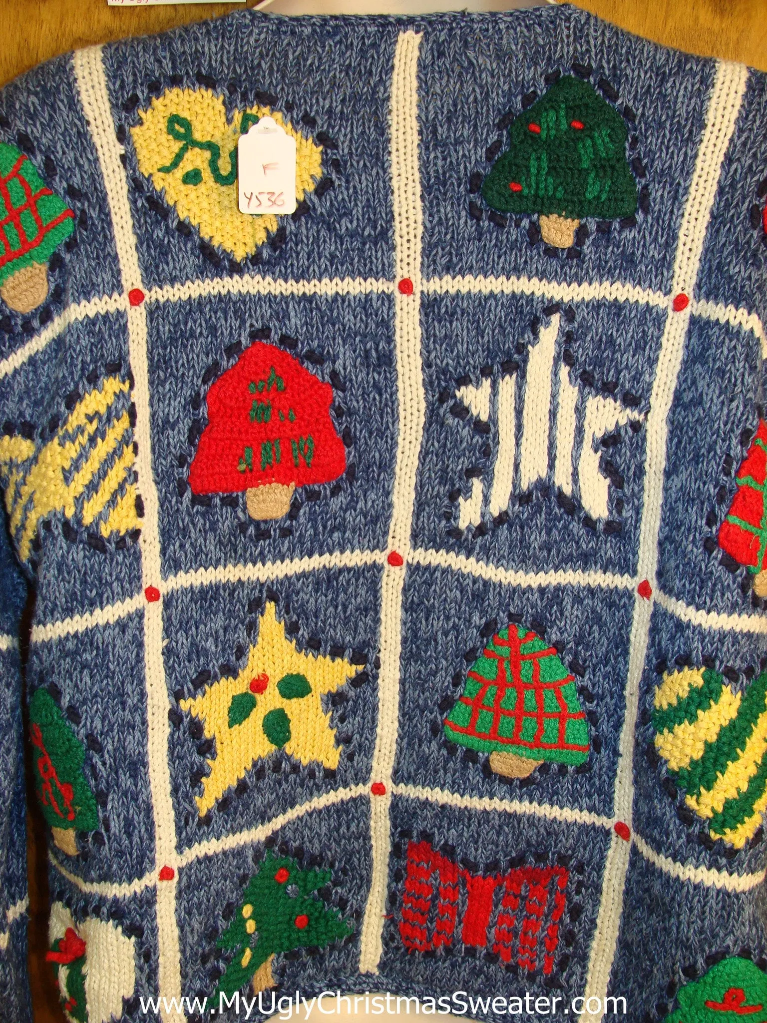 Two Sided 80s Blue Christmas Sweater