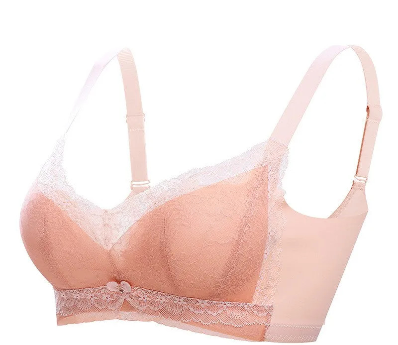 Underwear for women with small chest gathered sexy lace adjustable bra comfortable without steel ring medium thick cup to collect side breasts