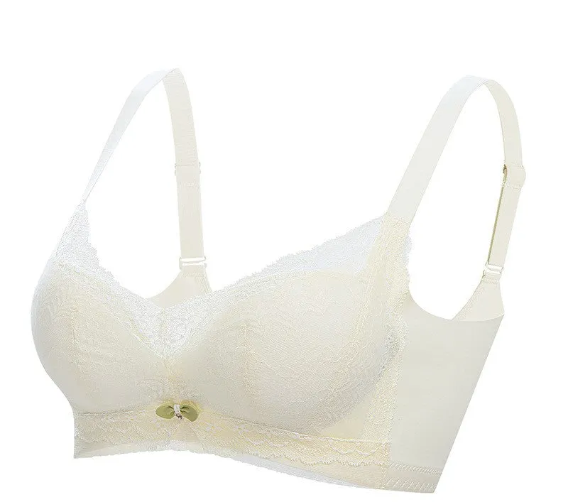 Underwear for women with small chest gathered sexy lace adjustable bra comfortable without steel ring medium thick cup to collect side breasts