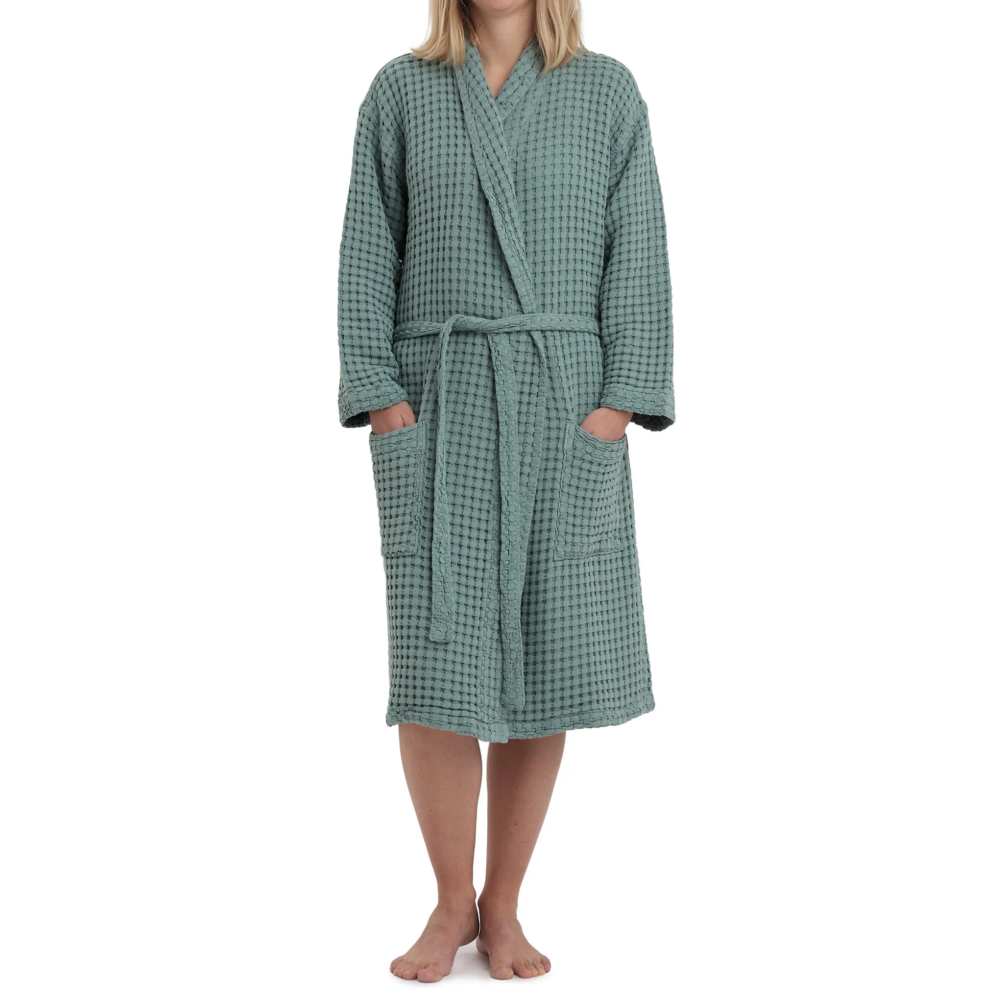 Veiros Bathrobe [Green grey]