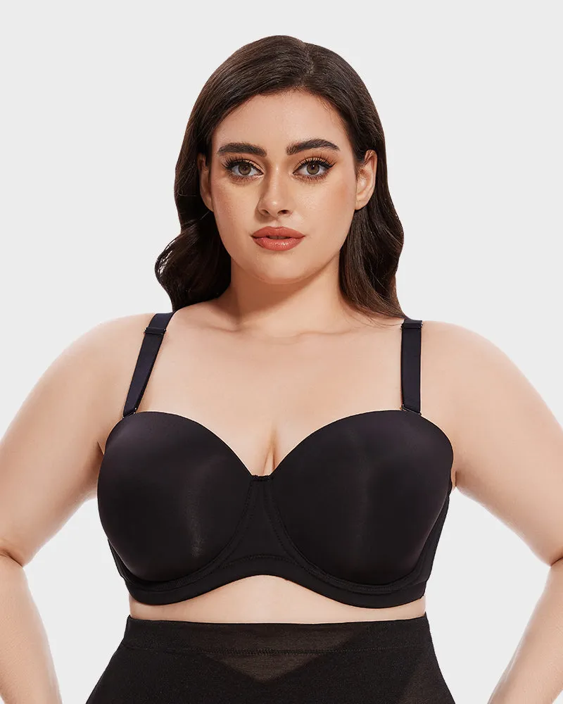 Versatile Molded Cup Underwire Bra with Removable Straps