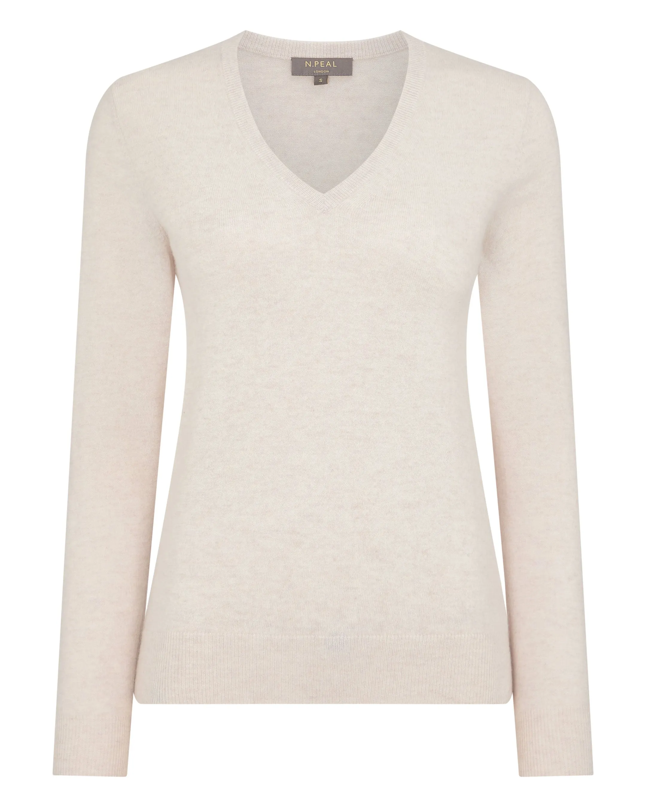 Women's Phoebe V Neck Cashmere Sweater Frost White