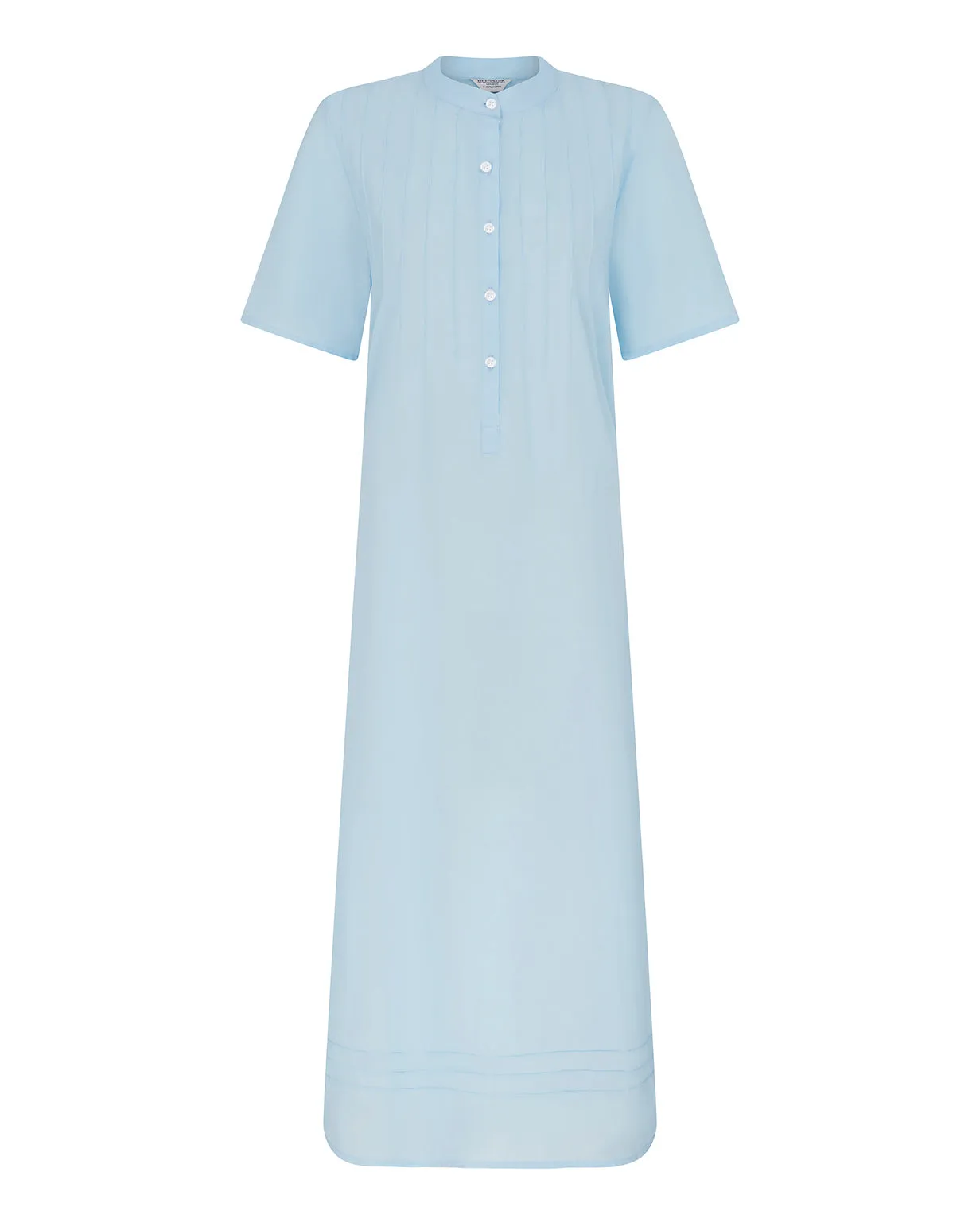 Women's Victoria Short Sleeve Cotton Nightdress - Blue