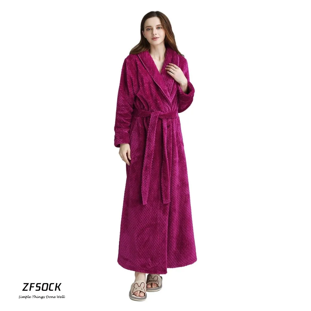 ZFSOCK Classic Thick Comfy Dressing Gown Bathrobe for Men and Women Unisex Gift Ideas Wedding robe Luxury bathrobe quality