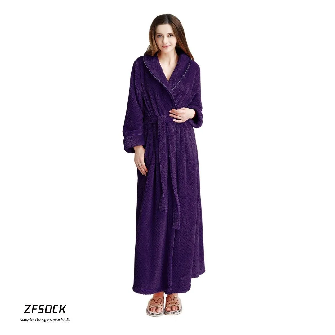 ZFSOCK Classic Thick Comfy Dressing Gown Bathrobe for Men and Women Unisex Gift Ideas Wedding robe Luxury bathrobe quality