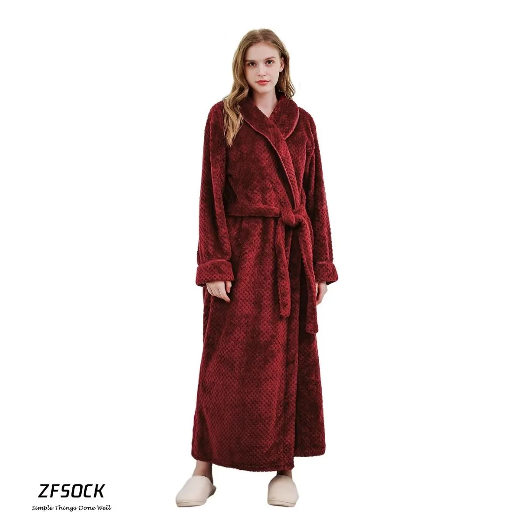 ZFSOCK Classic Thick Comfy Dressing Gown Bathrobe for Men and Women Unisex Gift Ideas Wedding robe Luxury bathrobe quality